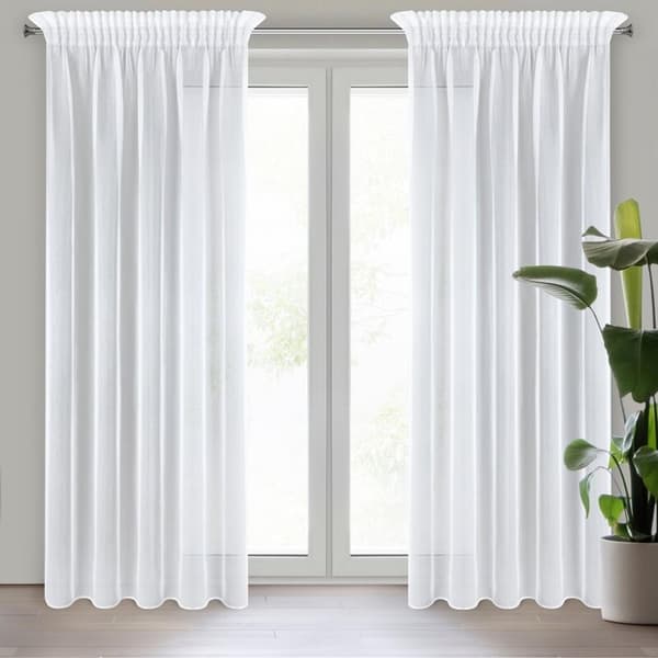 KLARGAVET GARDIN MIREA PÅ TAPE 140 X 270 CM HVID