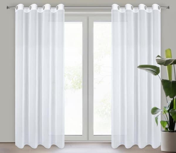 KLARGAVET GARDIN ARLETA 135 X 270 CM HVID