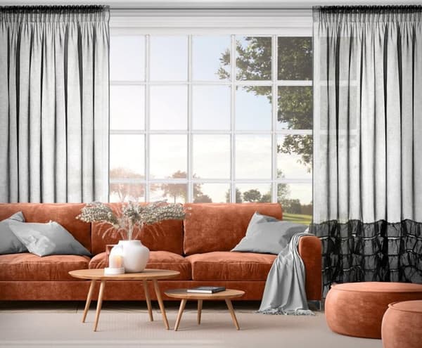 DANI 1 FÄRDIG GARDIN PÅ TEJP 140 X 250 CM SVART