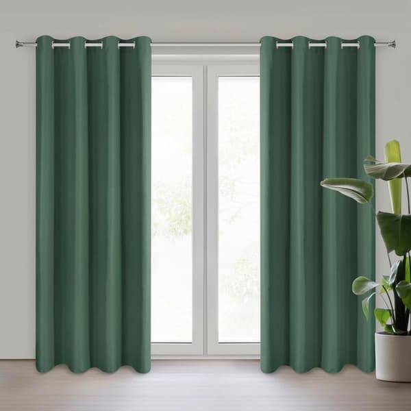 ADARI KLARGAVET GARDIN 140 X 250 CM MØRKEGRØN