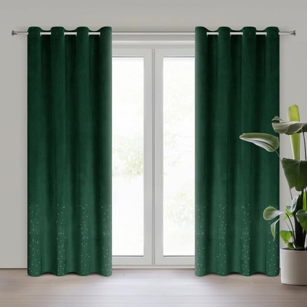 ARIADNA KLARGAVET GARDIN 140 X 250 CM MØRKEGRØN