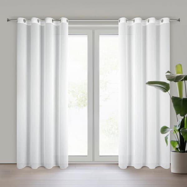 FÄRDIG GJORDAD GARDIN TIRSA 140 X 250 CM VIT