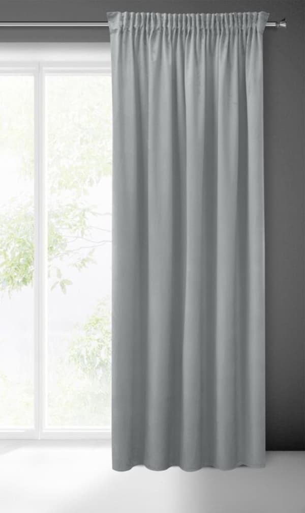 SIBEL KLARGÅRET GARDIN PÅ TAPE 140 X 270 CM GRÅ