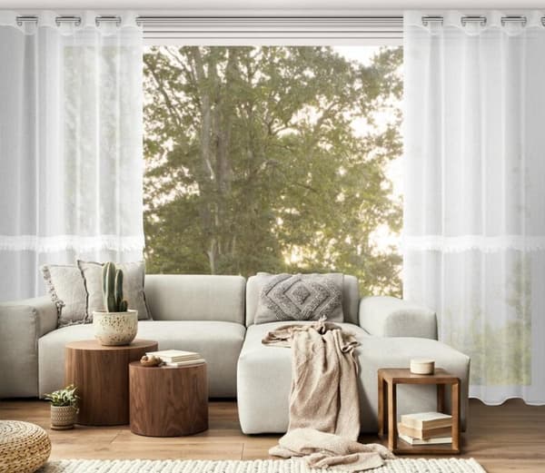 KLARGAVET GARDIN ROXANA 140 X 250 CM HVID