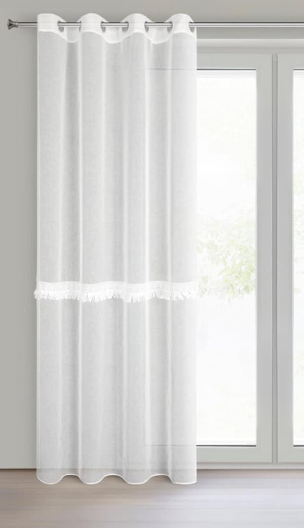 KLARGAVET GARDIN ROXANA 140 X 250 CM HVID