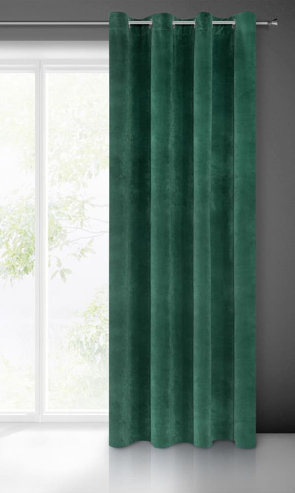 KLARGAVET GARDINVILLA 140 X 250 CM MØRKEGRØN