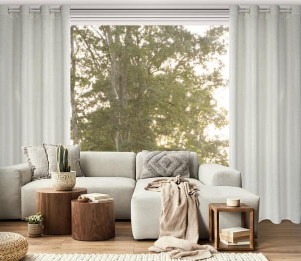 KLARGAVET GARDIN OLETA 140 X 250 CM HVID