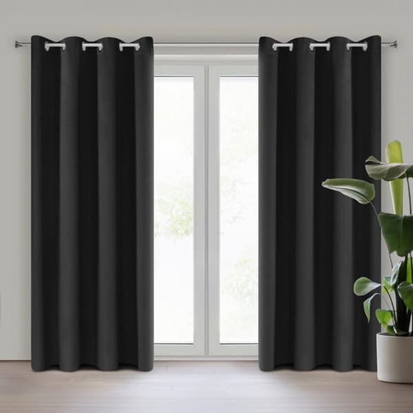 FÆRDIG LAVET GARDIN NERISA 140 X 250 CM SORT