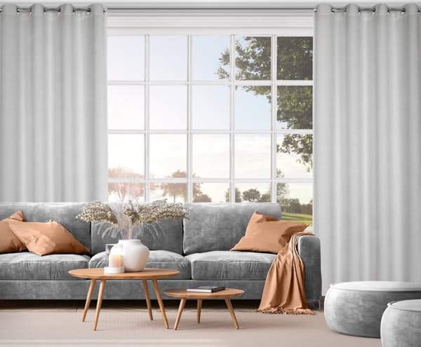 FÄRDIG GARDIN ALETA 135 X 250 CM SILVER