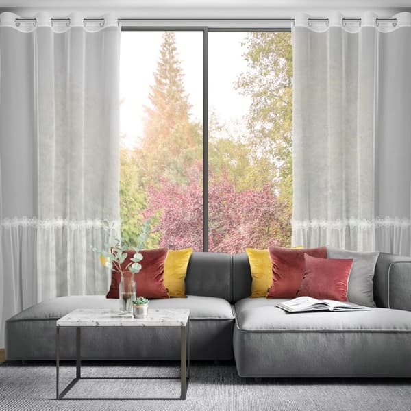 KLARGAVET GARDIN ALISON 140 X 250 CM HVID