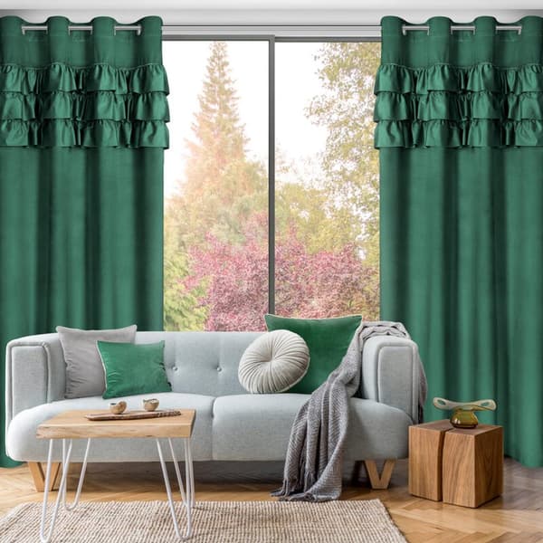 FÄRDIG GARDIN SAMI 140 X 250 CM MÖRKGRÖN