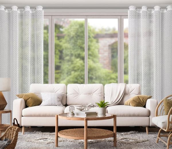 KLARGAVET GARDIN CLARA 140 X 250 CM HVID