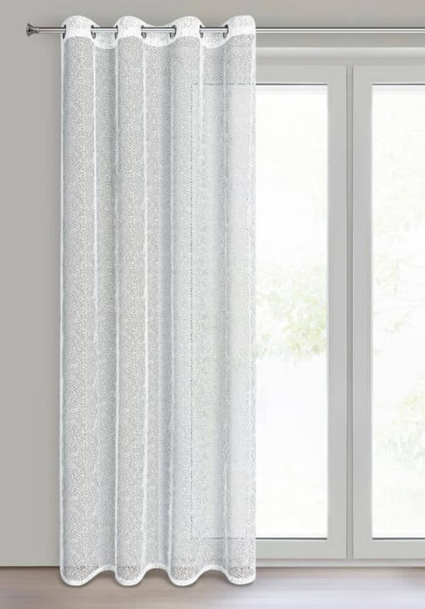 FÄRDIG Gjord gardin CYNTIA 140 X 250 CM VIT