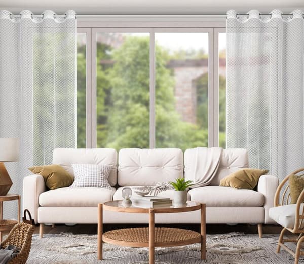 KLARGAVET GARDIN ELA 140 X 250 CM HVID