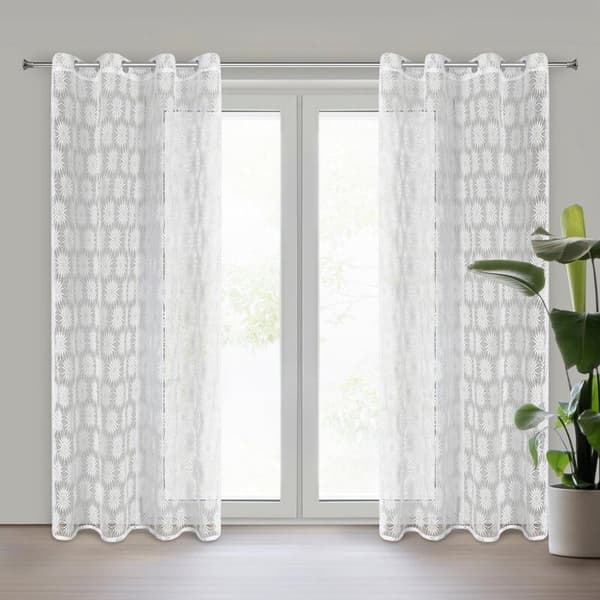 KLARGAVET GARDINROSE 140 X 250 CM HVID