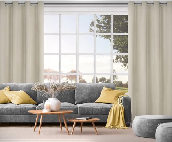 KLARGÅRET GARDIN NITA 140 X 250 CM BEIGE