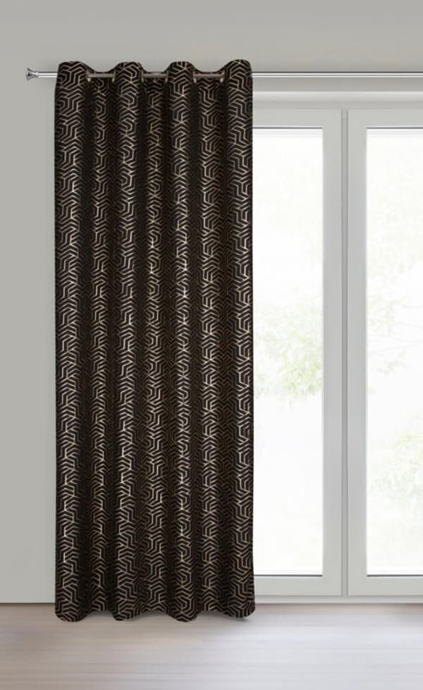 FÆRDIG HALVGARDIN 140 X 250 CM SORT