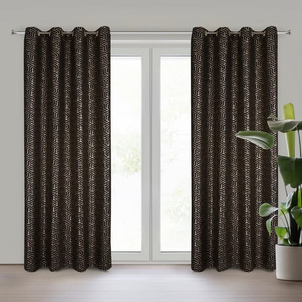 FÆRDIG HALVGARDIN 140 X 250 CM SORT