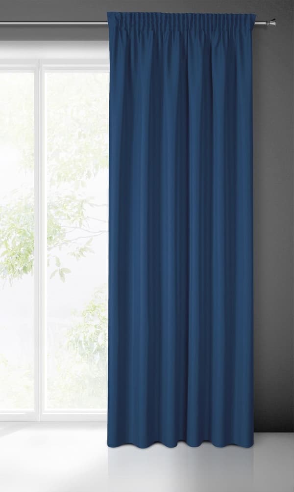 RITA FÄRDIG GARDIN PÅ TEJP 140 X 270 CM MÖRKBLÅ