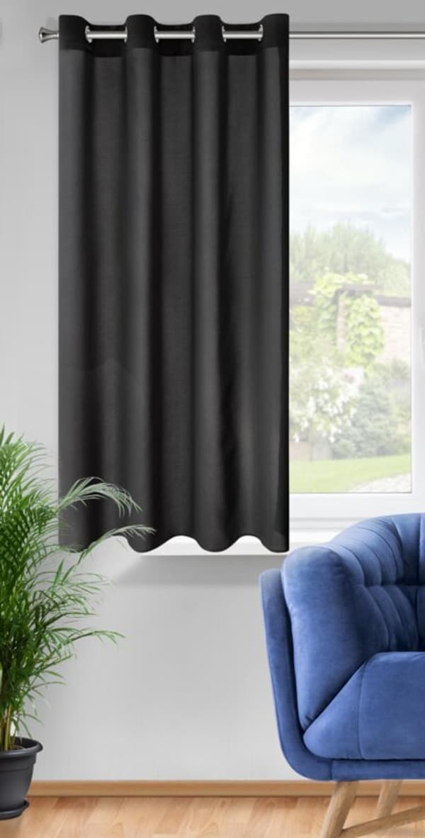 KLARGAVET GARDIN RITA 140 X 175 CM SORT
