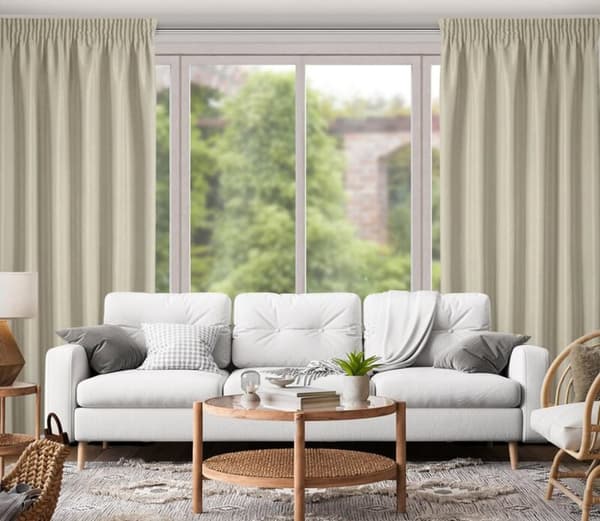 KLARGAVET GARDIN RITA PÅ TAPE 140 X 270 CM MØRK BEIGE