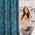 Pikkukuva 10 / 10: VALMIS VERHO D91 PALMS 01 140 X 250 CM MUSTA