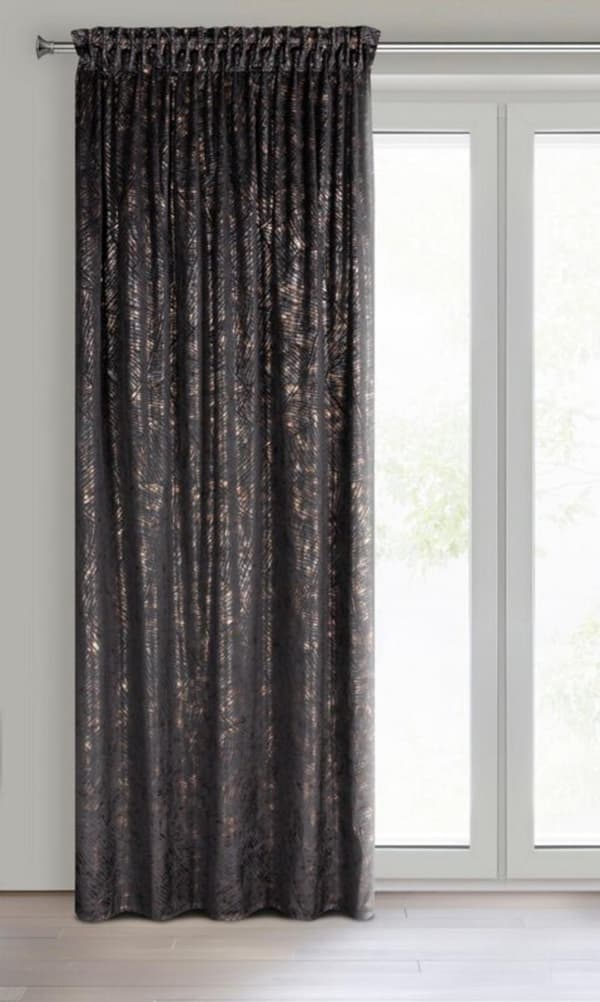 KLARGAVET GARDIN TULIA PÅ TAPE 135 X 270 CM SORT