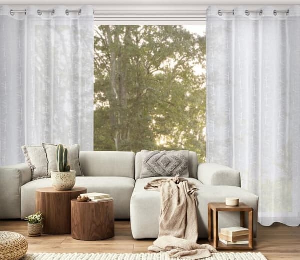 KLARGAVET GARDIN ELSI 140 X 250 CM HVID