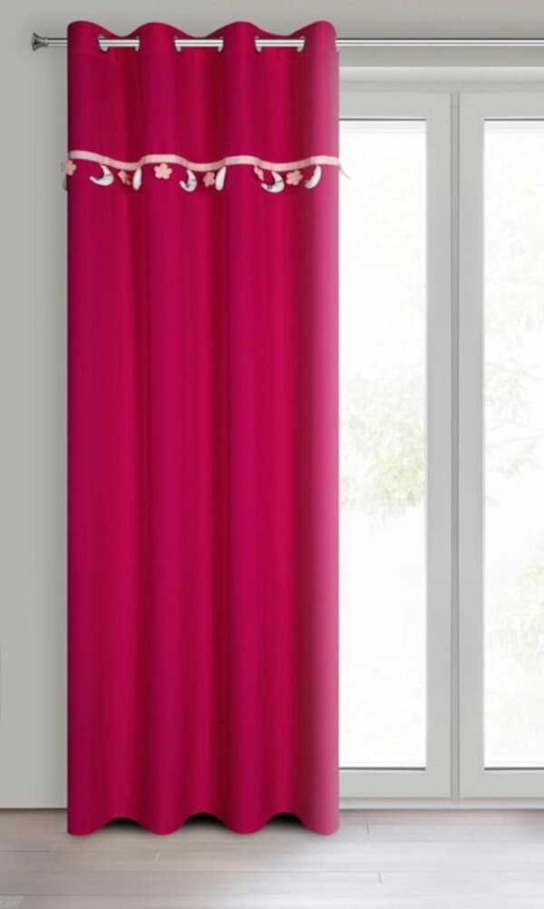 FÄRDIG GJORDAD GARDINMÅN 2 140 X 250 CM MAGENTAH