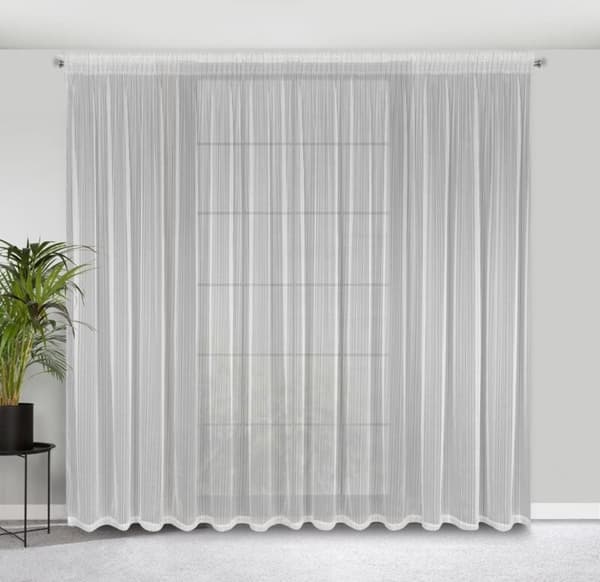 FÄRDIG Gjord gardin NOELIA PÅ TEJP 300 X 270 CM VIT