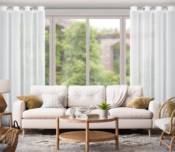 KLARGAVET CALLA GARDIN 140 X 260 CM HVID