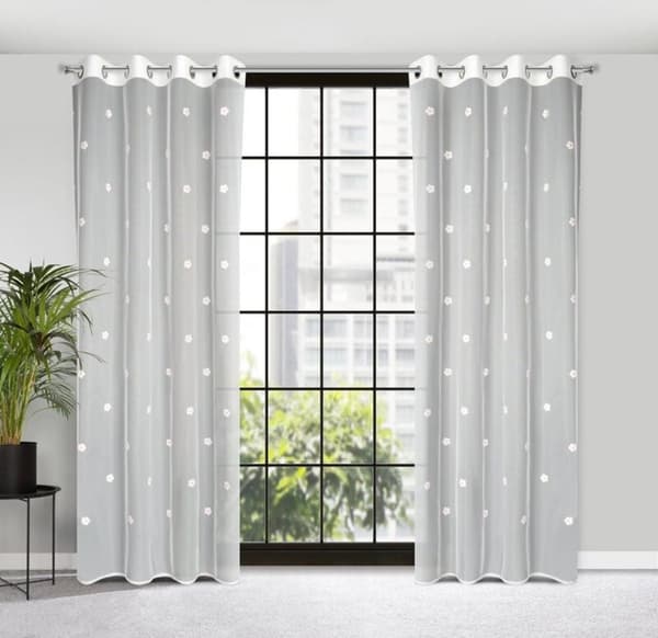 KLARGAVET GARDIN ELSA 140 X 250 CM HVID