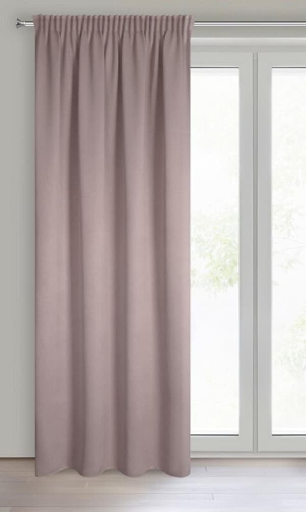 CARLO FÄRDIG Gjord gardin PÅ TEJP 130 X 300 CM PULVERROSA