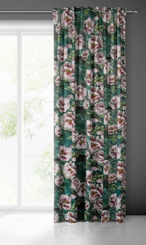 PALMER KLARGÅRET GARDIN PÅ TAPE 140 X 270 CM GRØN