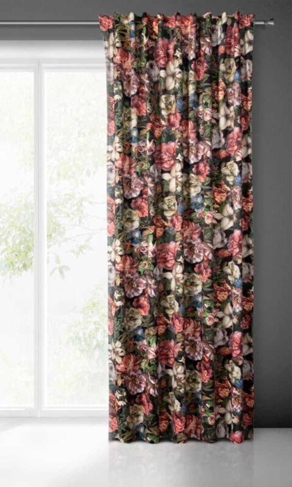 KLARGAVET PØONGARDIN PÅ TAPE 140 X 270 CM BURGUNDY