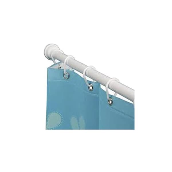 Vit PVC utdragbar gardinstång - GENERISK - 75x125cm