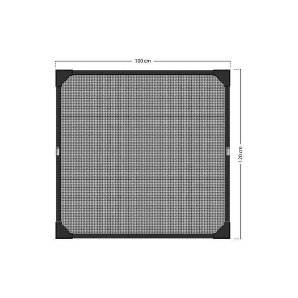 Schellenberg 50748 Fönstermyggnät i glasfiber med magnetram 100 x 120 cm antracit
