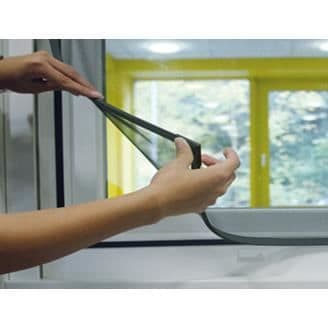Schellenberg 50748 Fönstermyggnät i glasfiber med magnetram 100 x 120 cm antracit