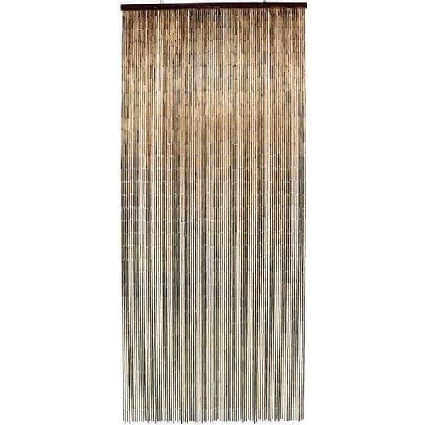 Dörrgardin i mahogny med lackade bambupinnar - 90x200 cm