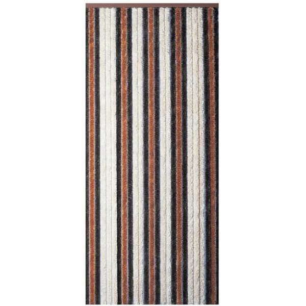 Dörrgardin kameleont Florence - MOREL - Ränder - 90x220 cm - Beige/Brons/Brun