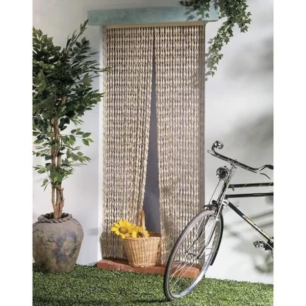 Dörrgardin - Morel - Midi sncurlad palm - 90x200 cm - Beige - Klar att sätta upp