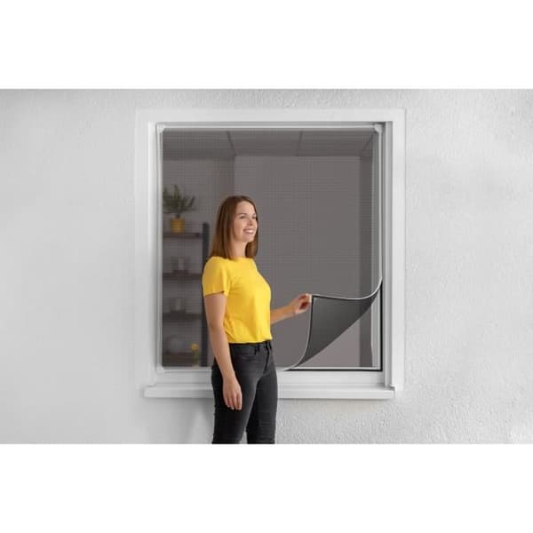 Fönstermygga i glasfiber med magnetram - Schellenberg - 120 x 120 cm - Vit