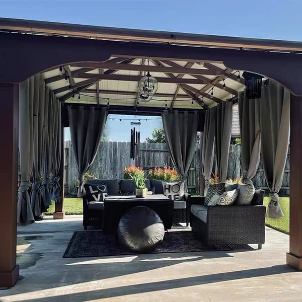 INF Udendørs pavillon gardiner (2,0x2,5m med kroge/enkelt panel)