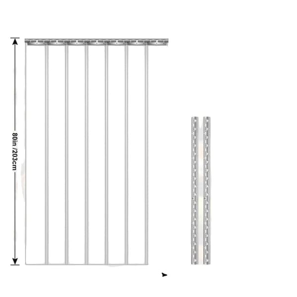 Tuulenpitävä PVC-nauhakatos, energiatehokas, kirkas näkyvyys,91x203cm 7KPL