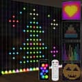 Pikkukuva 10 / 11: Rootz -verho 400 LED -valolla - merkkijonovalot - dynaaminen valaistus - musiikin synkronointi - Wi -Fi -ohjaus - 300 cm x 300 cm
