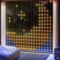 Pikkukuva 2 / 11: Rootz -verho 400 LED -valolla - merkkijonovalot - dynaaminen valaistus - musiikin synkronointi - Wi -Fi -ohjaus - 300 cm x 300 cm