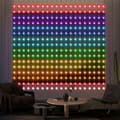 Pikkukuva 1 / 11: Rootz -verho 400 LED -valolla - merkkijonovalot - dynaaminen valaistus - musiikin synkronointi - Wi -Fi -ohjaus - 300 cm x 300 cm