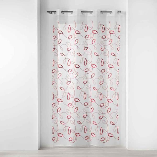 Gardinkappa med öglor "Hoops" 140x240cm Röd