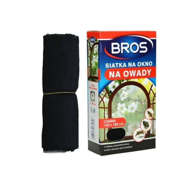 Bros myggnät för fönster insektsskydd 150X180cm svart