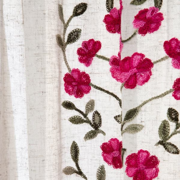 Gardin | DARLA | med broderade blommor | 140x250cm | 884196